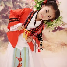 Huajianxiu Новое поступление Детский костюм девочки костюм Hanfu Костюмы; костюм для фотосессии застенчивый цветок