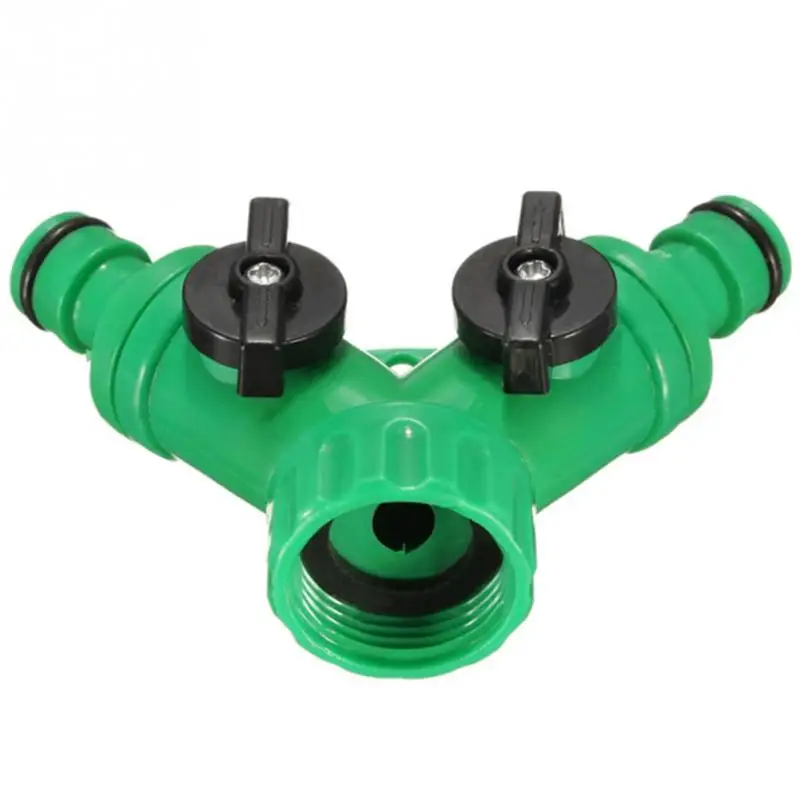 

2018 New 1/2 Inch Garden Irrigation 2 Way Splitter Connector Water Hose Quick Adaptor Hot New Plastic Garden Accessories