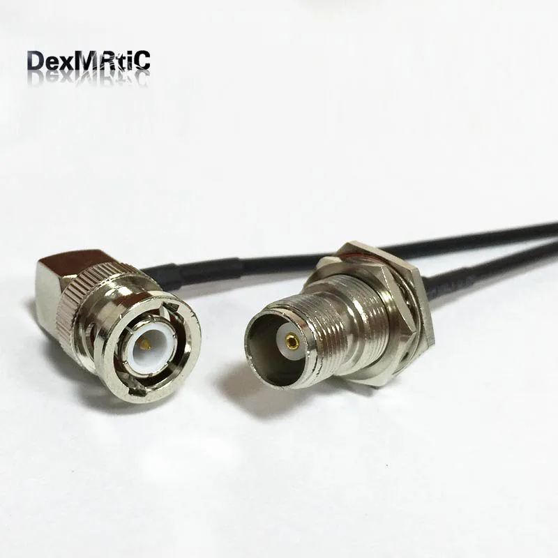 

New BNC Male Plug Right Angle Switch TNC Female bulkhead pigtail cable RG174 Wholesale 20CM 8" Adapter