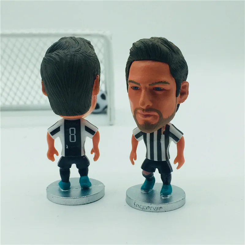 

Soccerwe Soccer Doll 2.55 Inches 8# Marchisio Figurine White Black Kit