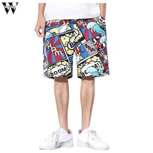 Womail повседневные брюки мужские прямые модные летние трендовые свободные облегающие пляжные брюки больших размеров с рисунком June6