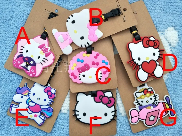 Аксессуары для путешествий kt cat cute мягкая резина твердая багажная бирка