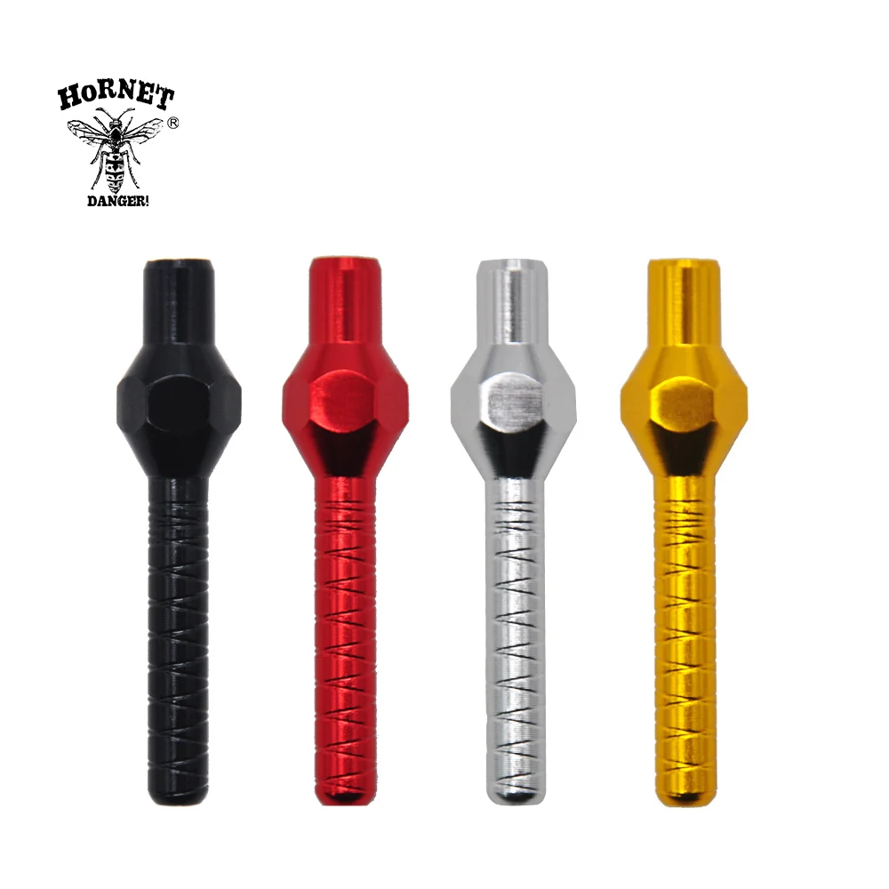 

HORNET Straight Type Aluminum One Hitter Smoking Herb Pipe 67MM Metal Tobacco Cigarette Dugout Pipe Accessories Pocket Size