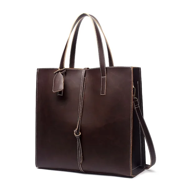 Винтажные женские сумки большой емкости из искусственной кожи женская сумка через плечо коричневая Женская Офисная сумка большая bolsa franja
