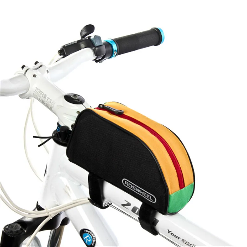 ROSWHEEL 600D полиэстер Открытый MTB дорожный велосипед велосипедная рамка велосипеда Паньер Передняя верхняя труба пакет 1Л велосипед Луч седло сумка
