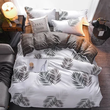 

Bedding Set luxury The red crane 3/4pcs Family Set Sheet Duvet Cover Pillowcase Boy Room flat sheet, No filler 2019 bed set