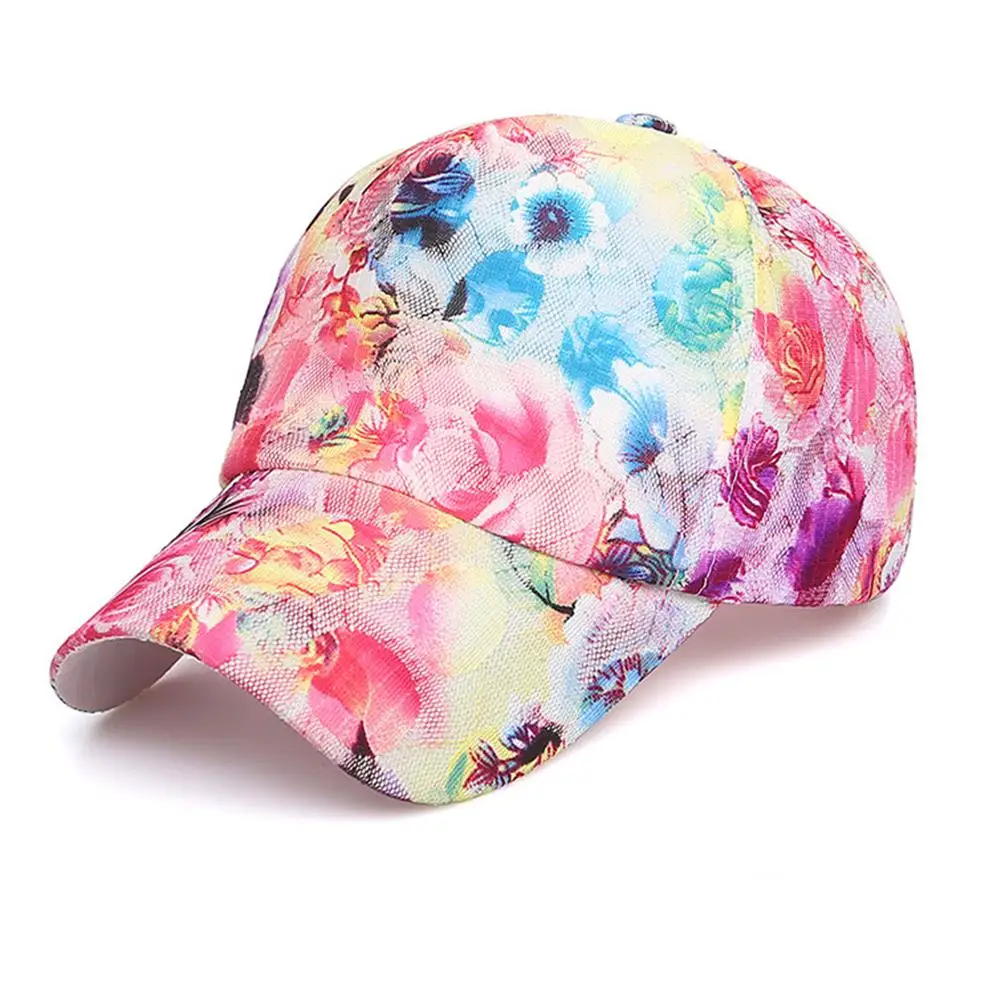 Pattern 3 DSstyles Women Summer Wild Harajuku style All-match Women Peaked Cap Adjustable Baseball Hat Gift Ornament - Color: Pattern 3