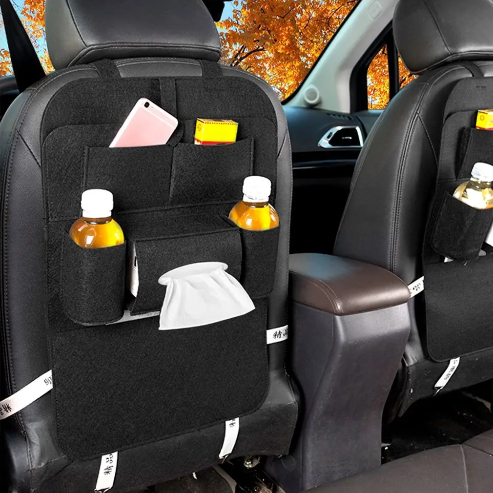 

55*40cm Multifunction Felt Cloth Hanging Organizer Car Seat Back Storage Bag