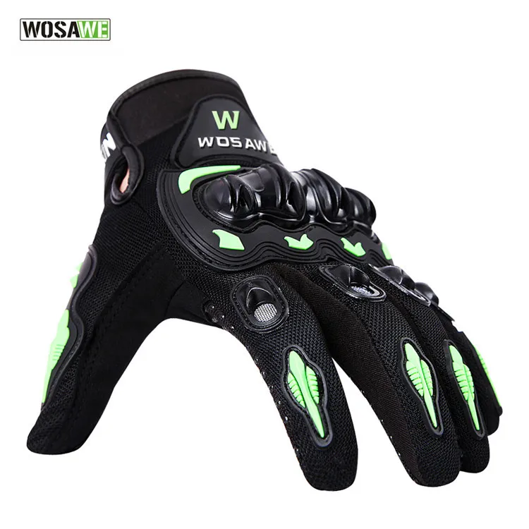 WOSAWE Off road Motorcycle Full Finger Gloves Hard Shell Anti Crush Riding Gloves Outdoor Five