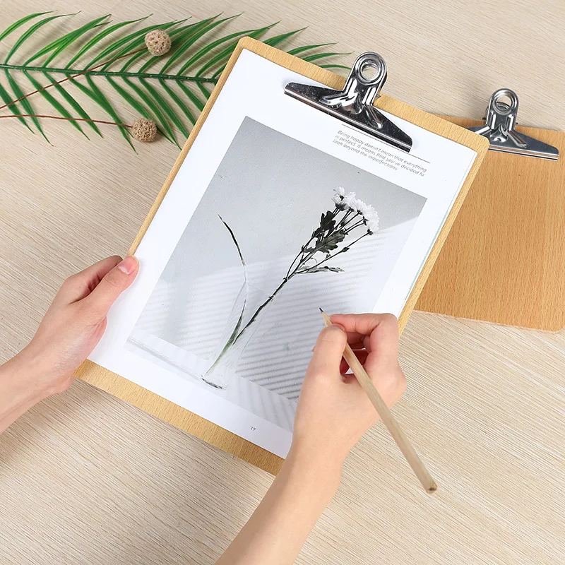 

A4 Document File Folder Wooden Clipboard File Folder Stationery Papeleria Board Hard Board Writing Drawing Art Supply Clipboard