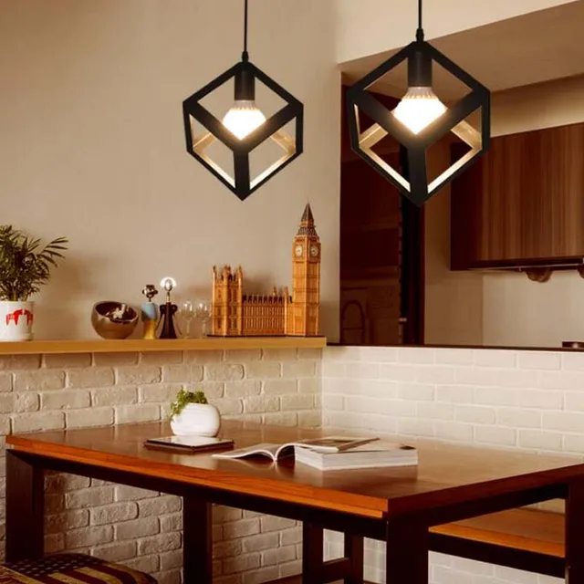 Vintage Pendente Luzes Luminárias Moderno Preto Bar Cozinha Sala de