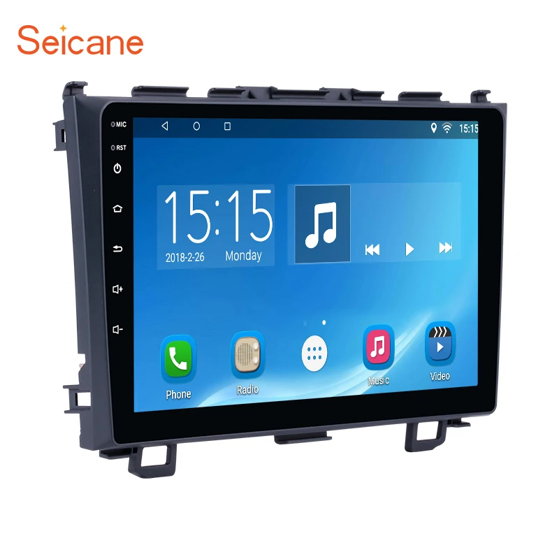 baratas Seicane 9 polegada Android 7.1 Android 8.1 car radio unidade central multimídia gravador para 2006 2011 Honda CRV jogador de Navegação GPS