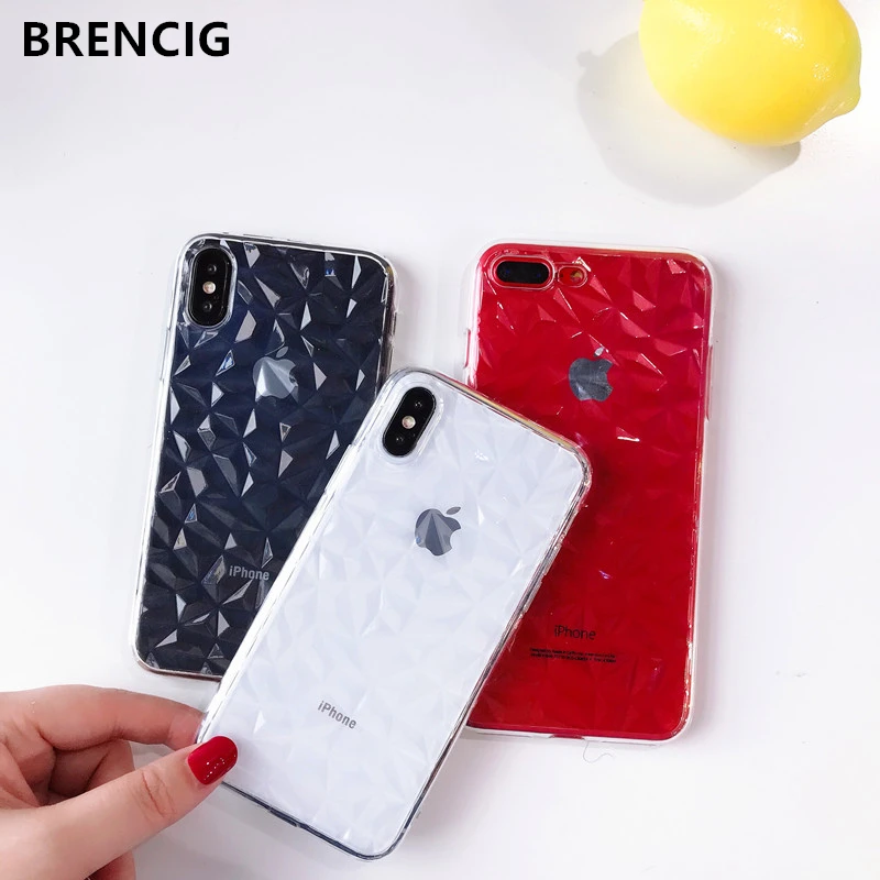 3D Алмазная текстура чехол для iPhone 6 6s 7 8 Plus X XR XS Max мягкий телефона на Роскошные