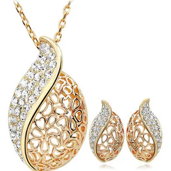 

10set Ol hollow love miss you Earrings necklace jewelry sets Classic Wedding Dress for lover