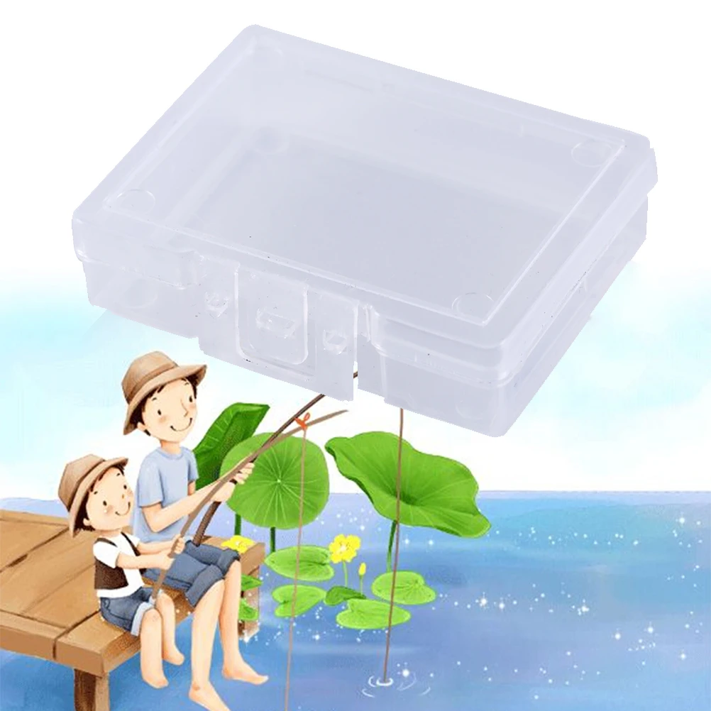 

Transparent Strength Plastic Fishing Lure Tackle Hook Bait Storage Box Fishing Tackle Bait Box Container Case 1pcs