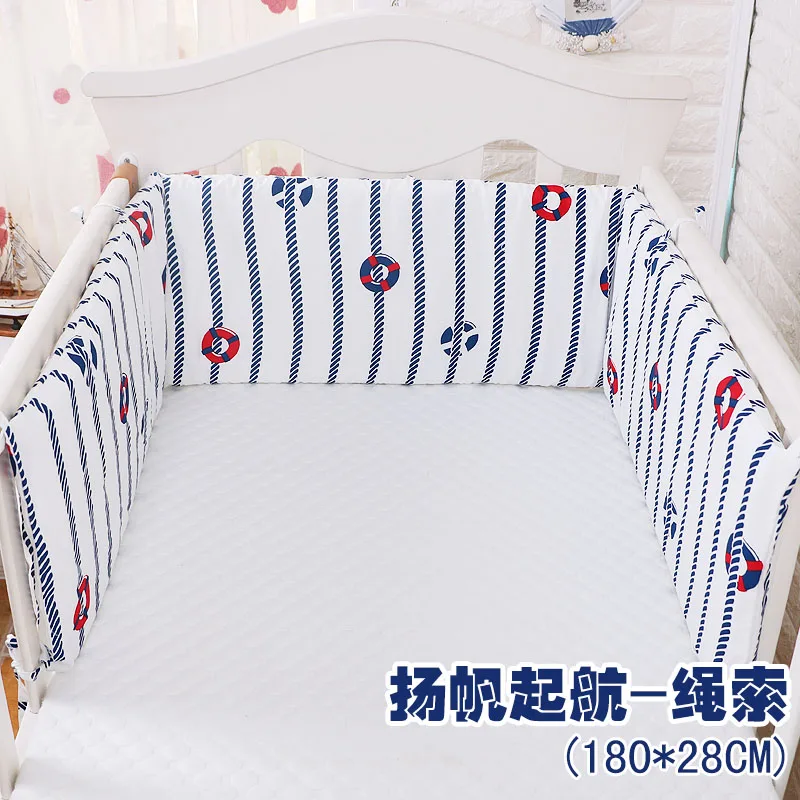 Уплотненная кровать для новорожденных с изображением животных, цельный бампер, 180*30 см, детская кроватка с протектором, подушка, бампер, 9 цветов, детская кровать, Декор