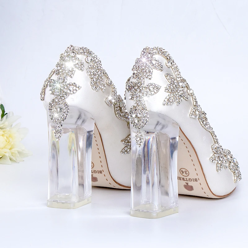 clear bridal shoes
