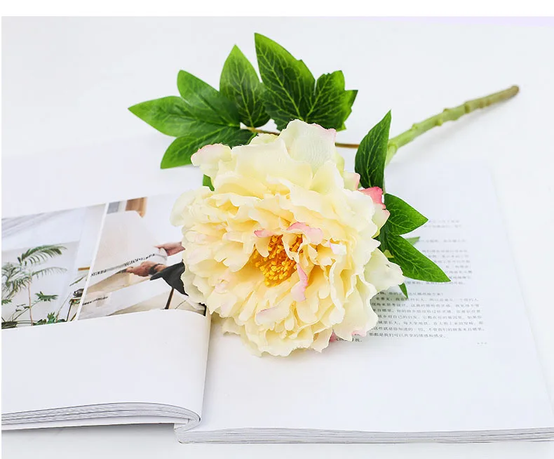 YO CHO дешевые искусственные шелковые цветы, белый пион, красная роза, большая Цветочная головка для свадебного стола, домашние вечерние украшения