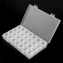 Новинка 28 сетки пустые украшения для ногтей кейс для хранения ногтей Блеск горный хрусталь хрустальные бусины аксессуары контейнер инструмент для ногтей прозрачный
