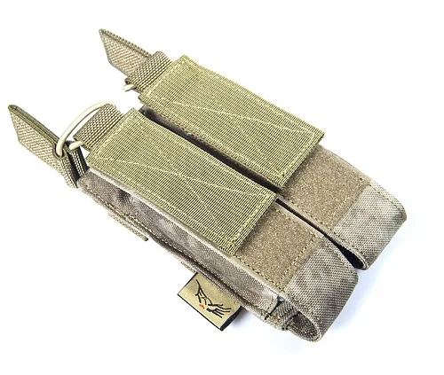 FLYYE FY-PH-M027 MP7 Molle двойной открытый Топ маг Чехол для наружного фонарика тактический жилет сумка сумки прилагается посылка - Цвет: AU