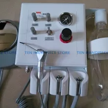 Хорошее качество Стоматологическая лаборатория переносная турбина блок с 2 шт наконечников трубка и шприц