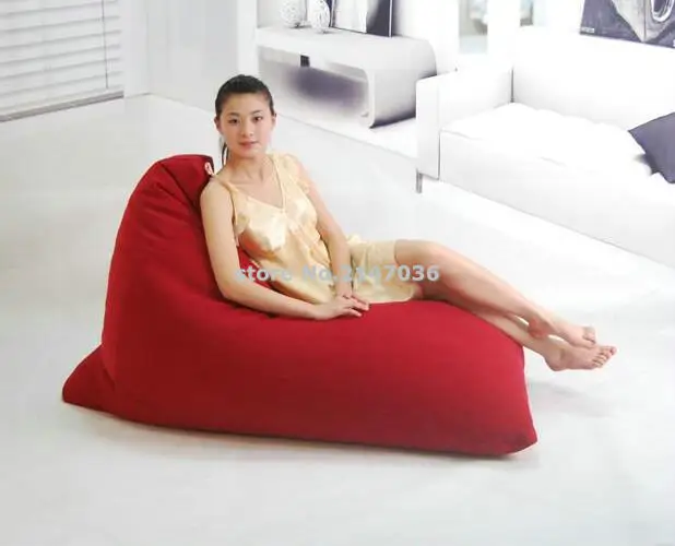 DIRT REPELLENT BLACK classic home design large shape floor chairs with back support bean bag