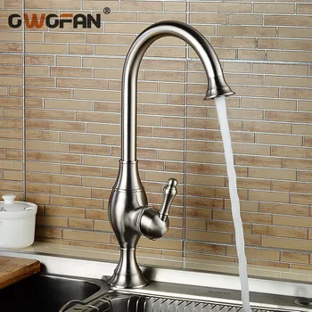 

Deck Mounted Kitchen Sink Faucets High Arch 360 Degree Rotating Swivel Cold Hot Mixer Water Tap Single Hole Taps N22-005