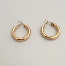 Thick Hoop Mens Earrings And Get Free Shipping On Aliexpress Fashion Jewelry Gold Color Plating 4mm Thickness Small Hoop Earrings For Women Man China