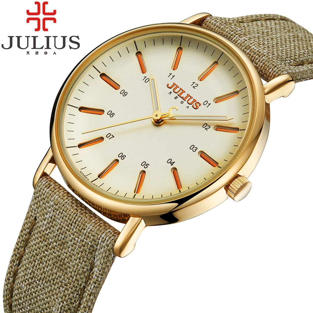 JULIUS 2017 Popular Women Watches Leather Fashion Lady Quartz Watch Military Clock Woman Sport Watch Waterproof