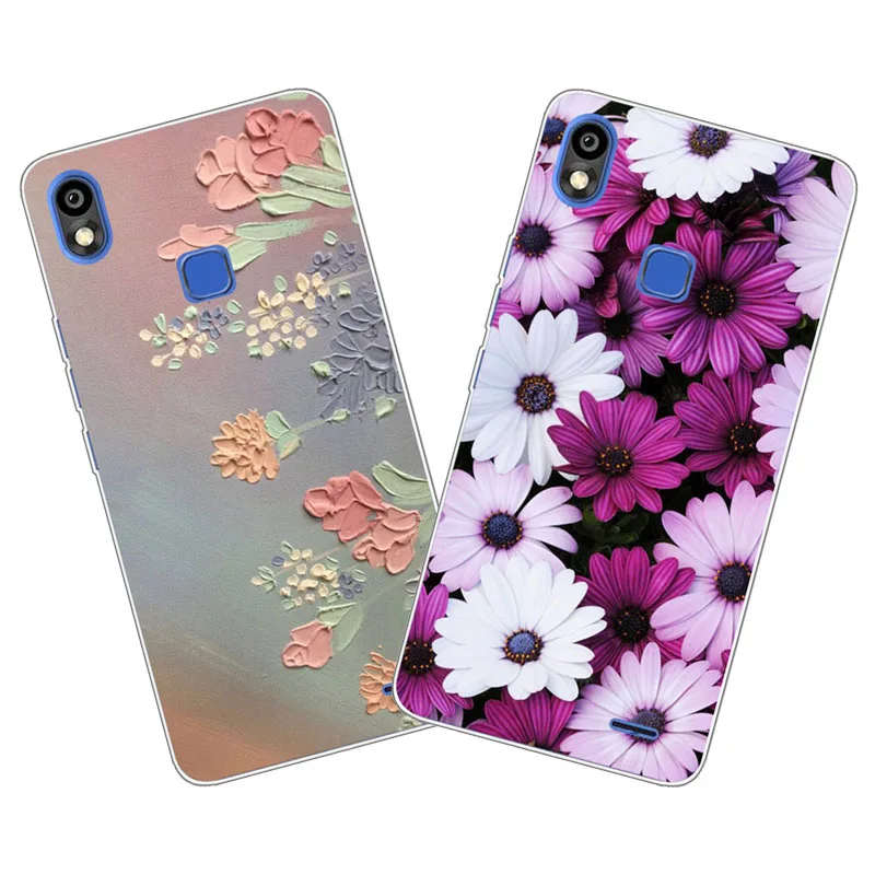 

Infinix Smart 2 HD X609 Case,Silicon Colorful flowers Painting Soft TPU Back Cover for Smart 2 HD X609 Phone protect cases shell