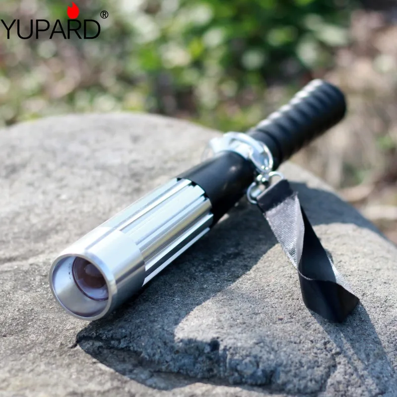 

YUPARD Tactical Bat Zoom LED XML-2 L2 Q5 Flashlight Self defense Torch camping 3 Mode 18650 Rechargeable Battery or AAA