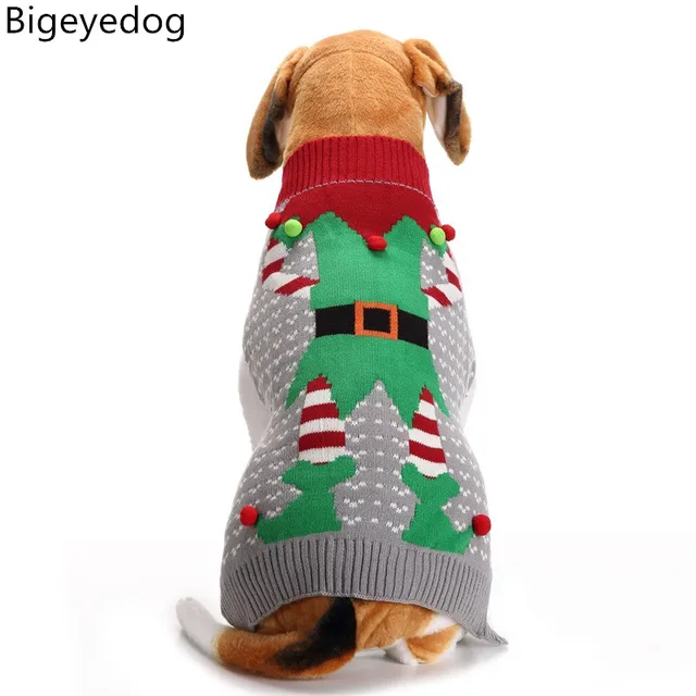 Bigeyedog Christmas Dog Sweater Xmas Pet Outfits Clothing For Dog Bigeyedog Christmas Dog Sweater Xmas Pet Outfits Clothing for Dog Cat Knit Apparel Small Dog Clothes - Bigeyedog Christmas Dog Sweater Xmas Pet Outfits Clothing For Dog