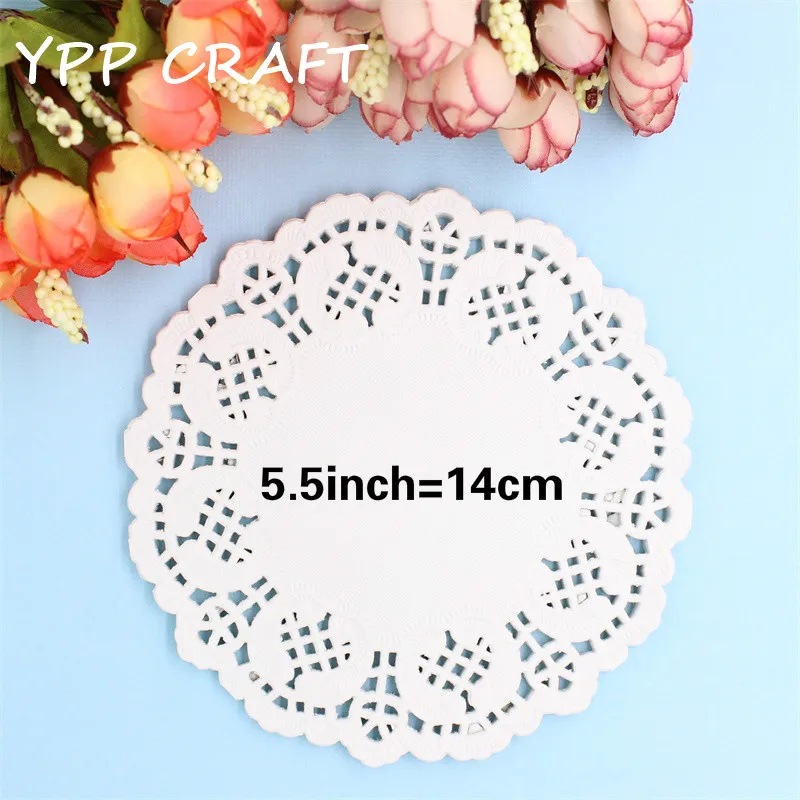 

YPP CRAFT Creative Craft 5.5" Inch Round White Paper Lace Doilies Cake Placemat Party Wedding Gift Decoration 100pcs/pack