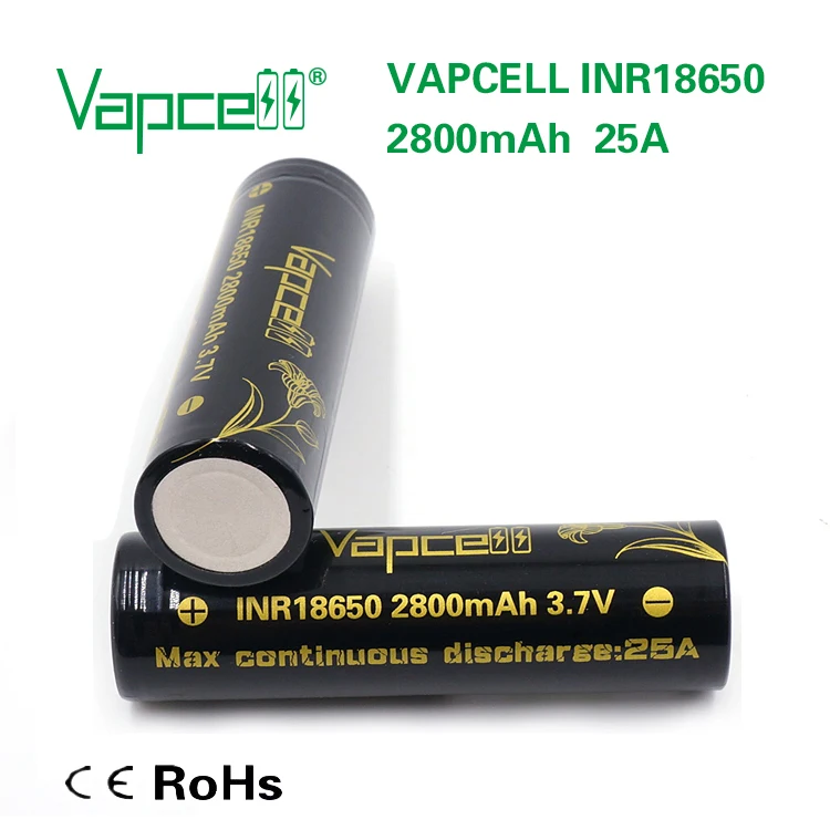 4 шт. VAPCELL INR 18650 Батарея 2800 мАч 25A переупакованная VTC5D аккумуляторная батарея равна
