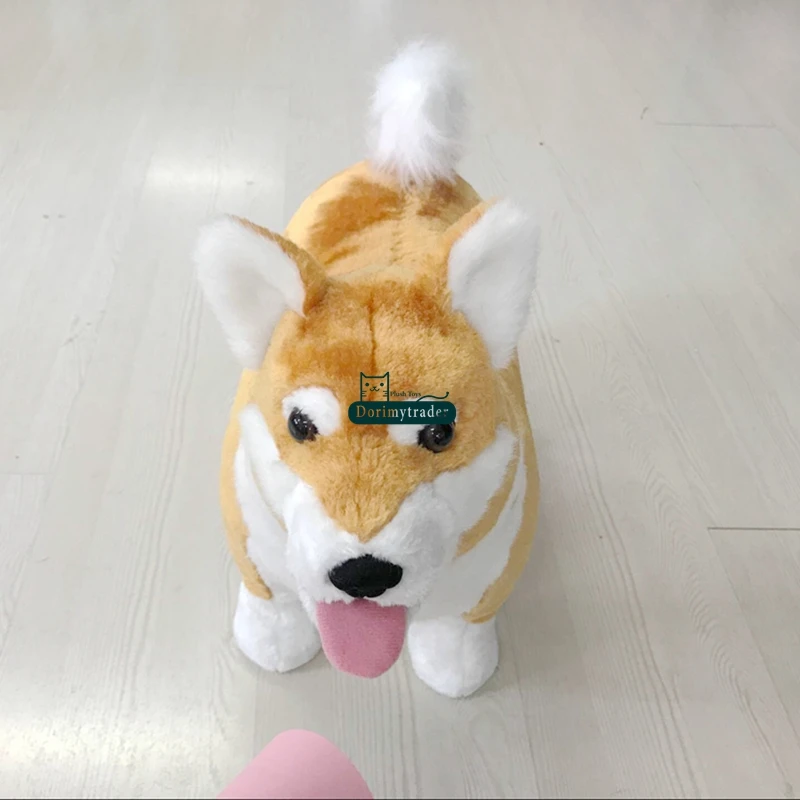 Dorimytrader pop emulational animal Shiba Inu plush toy stuffed realistic dog can ride on the back kids gift decoration 50cm DY61802 (11)