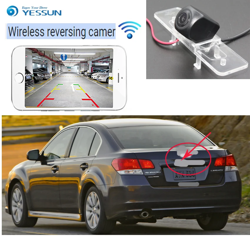 1 wireless Rear View Camera For Subaru Legacy 2007~2012 CCD Night Vision 4LED Backup Waterproof Parking Assistance