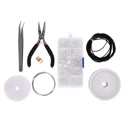 NewJewelry Making Kit стартовый комплект украшений Бисероплетение изготовление и Ремонт набор инструментов плоскогубцы серебряный шнур для бус