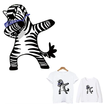 

Hot applications for clothes Dabbing zebra patch iron on patches stripes for clothes application of one another stickers toppe