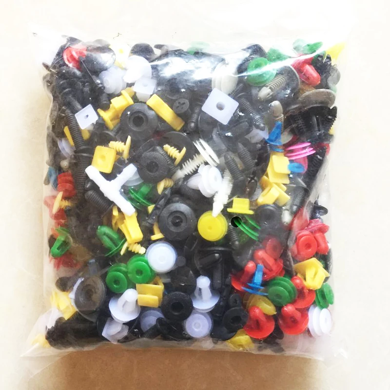 

500 шт./лот автомобильные смешанные универсальные крепежные зажимы для отделки двери и панели Автомобильный фиксатор бампера фиксатор нажимной крышки двигателя крепежный зажим для крыла