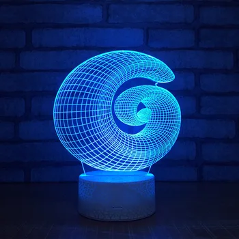 

Colorful Conch 3d Lamp Gift Solid Wholesale Usb Led Night Light Christmas gift for baby room lights