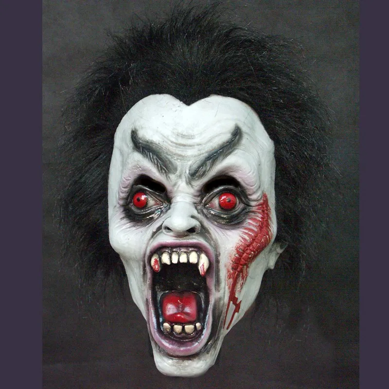 Горячая Распродажа страшный взрослый костюм рога Зомби Маска Ужасы вечерние Косплей страшные рога для вечеринки на Хэллоуин Красный Дьявол маска для вечерние Косплей