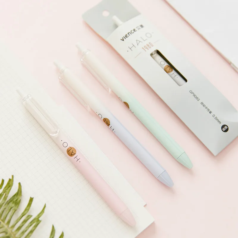 10PCS Press Neutral Pen 0.5mm Replaceable Core Student's Stationery with Signature Gel Pens Kawaii School Supplies | Канцтовары для