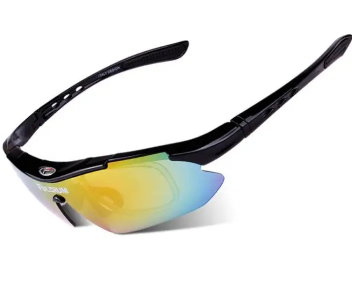 Профессиональные поляризационные велосипедные очки, велосипедные очки, уличные спортивные велосипедные солнцезащитные очки с 6 линзами, оправа для близорукости - Цвет: full black