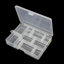 free shipping PP storage box grid Category Box Sealed bin Home Movable insert part box classify battery button jewelry tool box