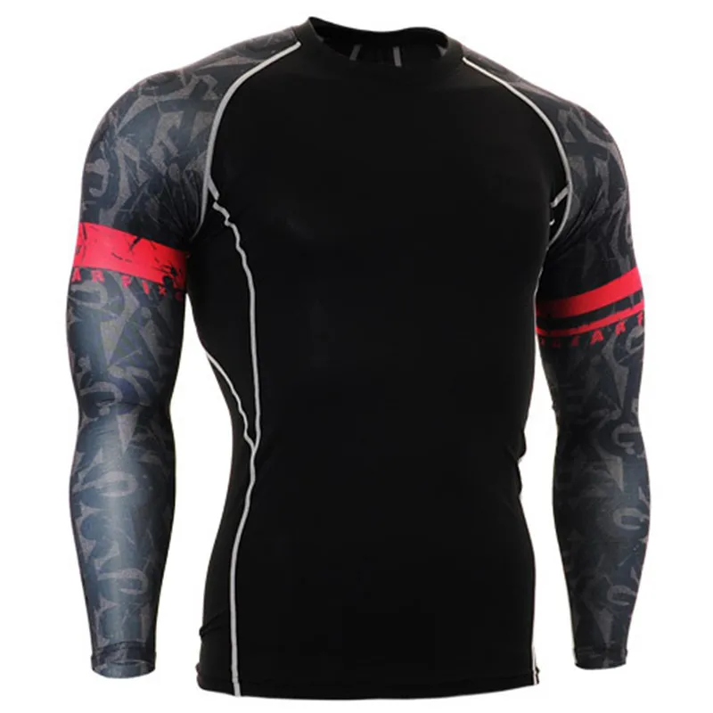 

2017 3 d juvenile crime compression shirt a jersey long sleeve T-shirt fitness man join lycra tights MMA T-shirt brand clothing