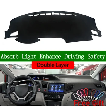 

Double Layer Car Stickers For Honda civic 2016 Car Styling Covers Dashmat Dash Mat