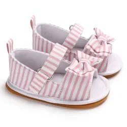 Для новорожденных; обувь для девочек; сезон лето детские сандалии для девочек платье принцессы платье-пачка с бантом детский пинетки для