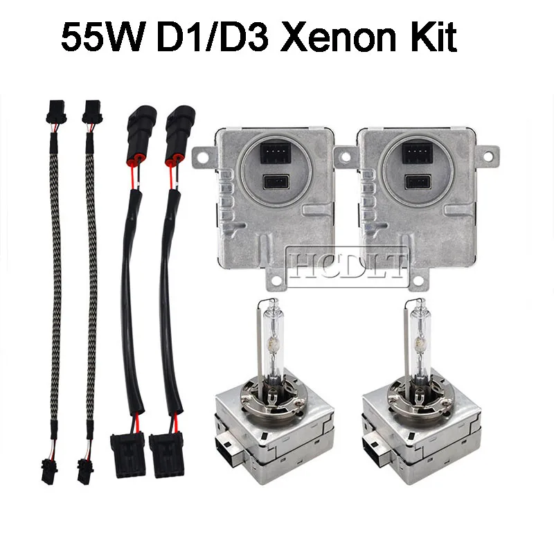 HCDLT Xenon D1S 55W HID Xenon Kit D1S 5000K 6000K D3S 4300K 8000K Metal Headlight Lamp HID D1R D3R D3S Ballast Kit Car Styling (3)