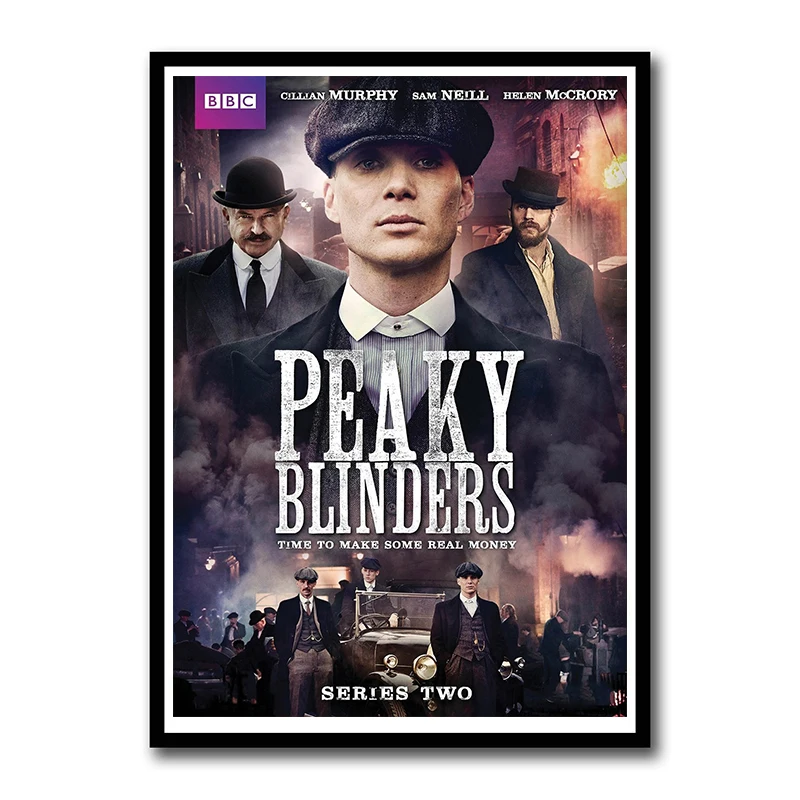 Movie TV Peaky Blinders White Coated Paper Posters Wall Decor Painting for Living Room Home Decoration Frameless