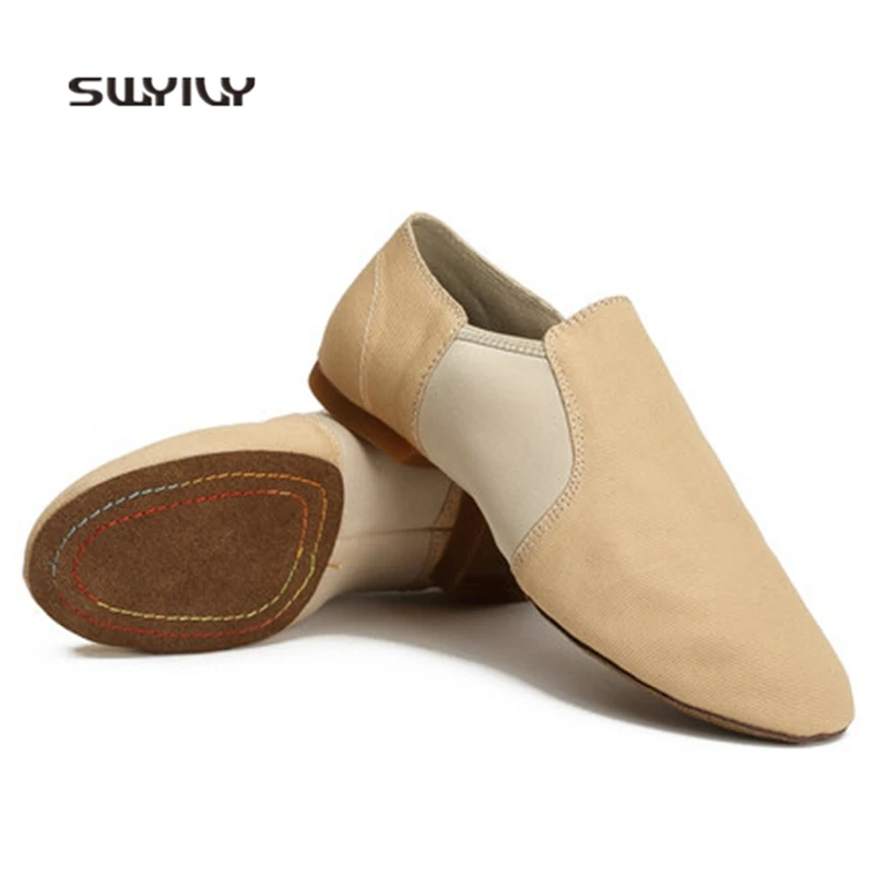 SWYIVY Women Gymnastics Shoes 2018 New Slip-on Women Dance Sneakers Ultra-light Women Ballet Dance Shoes Fittness Girls Slippers